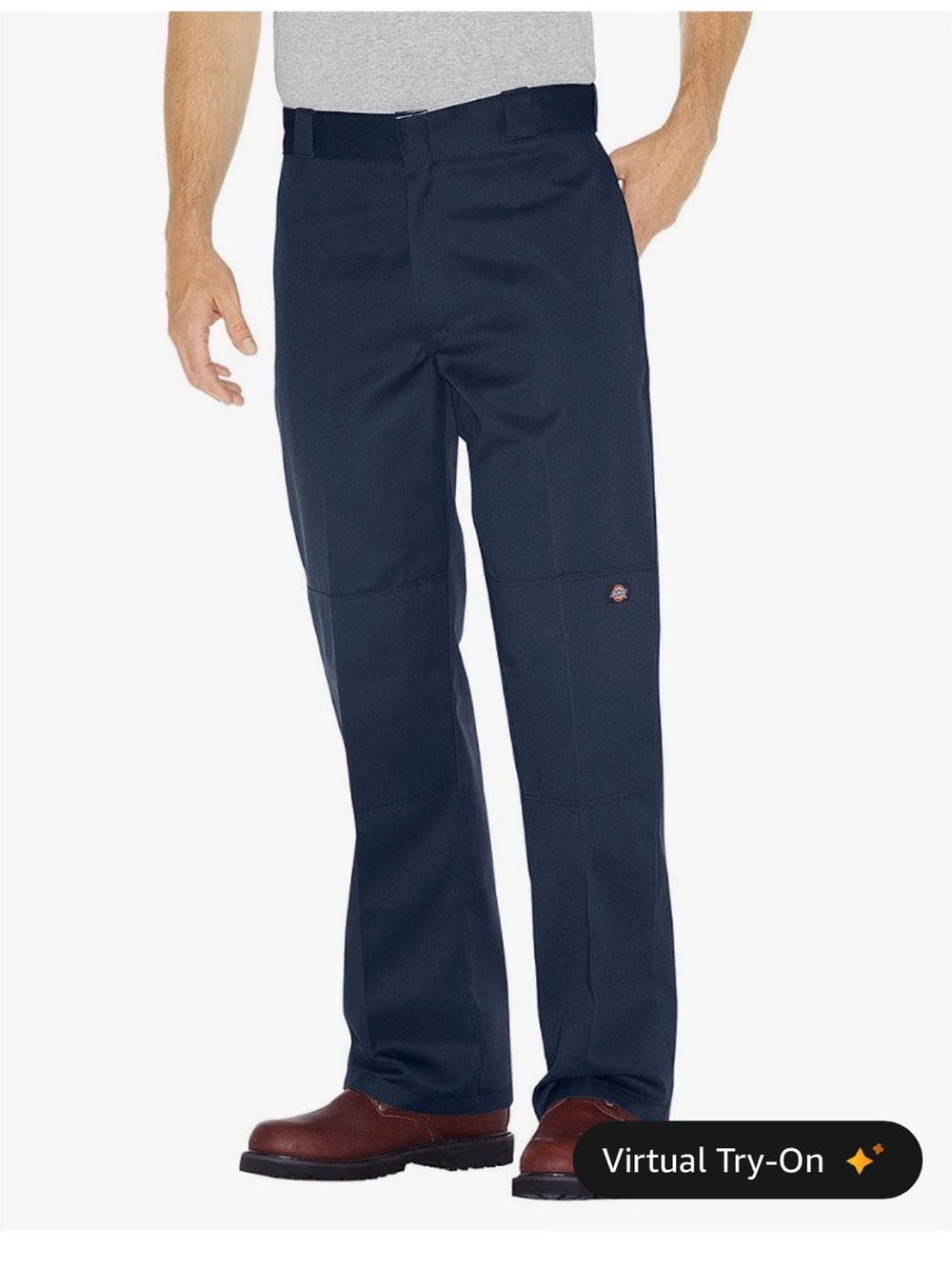 Navy dickies loose fit double knee loose fit Pants